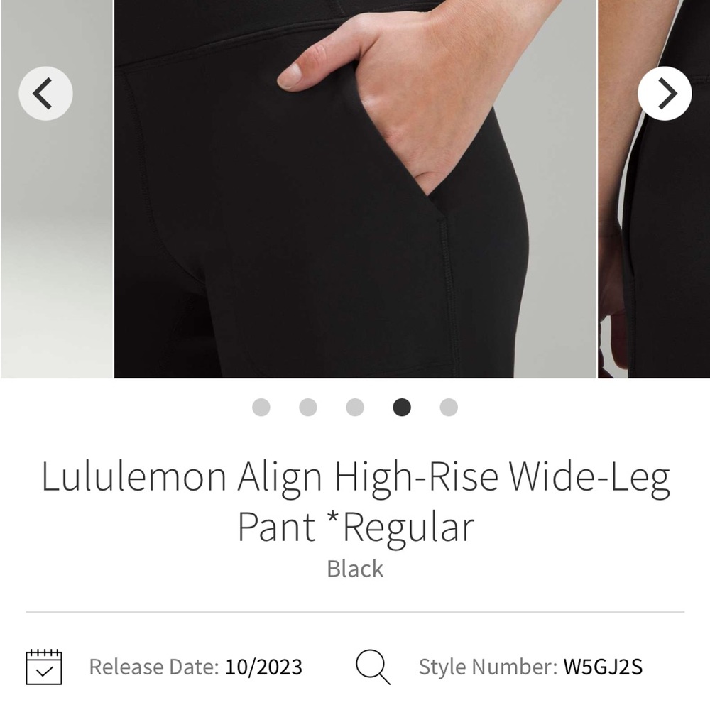 lululemon athletica Black Wide-Leg Pants - Picture 5 of 11